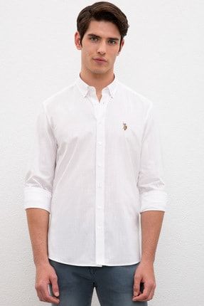 U S Polo Assn Erkek Gomlek Beyaz Trendyol