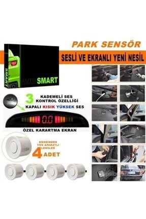 Park Sensörü Ses Kontrol Düğmeli Ekranlı Beyaz Lensli OTHG42504