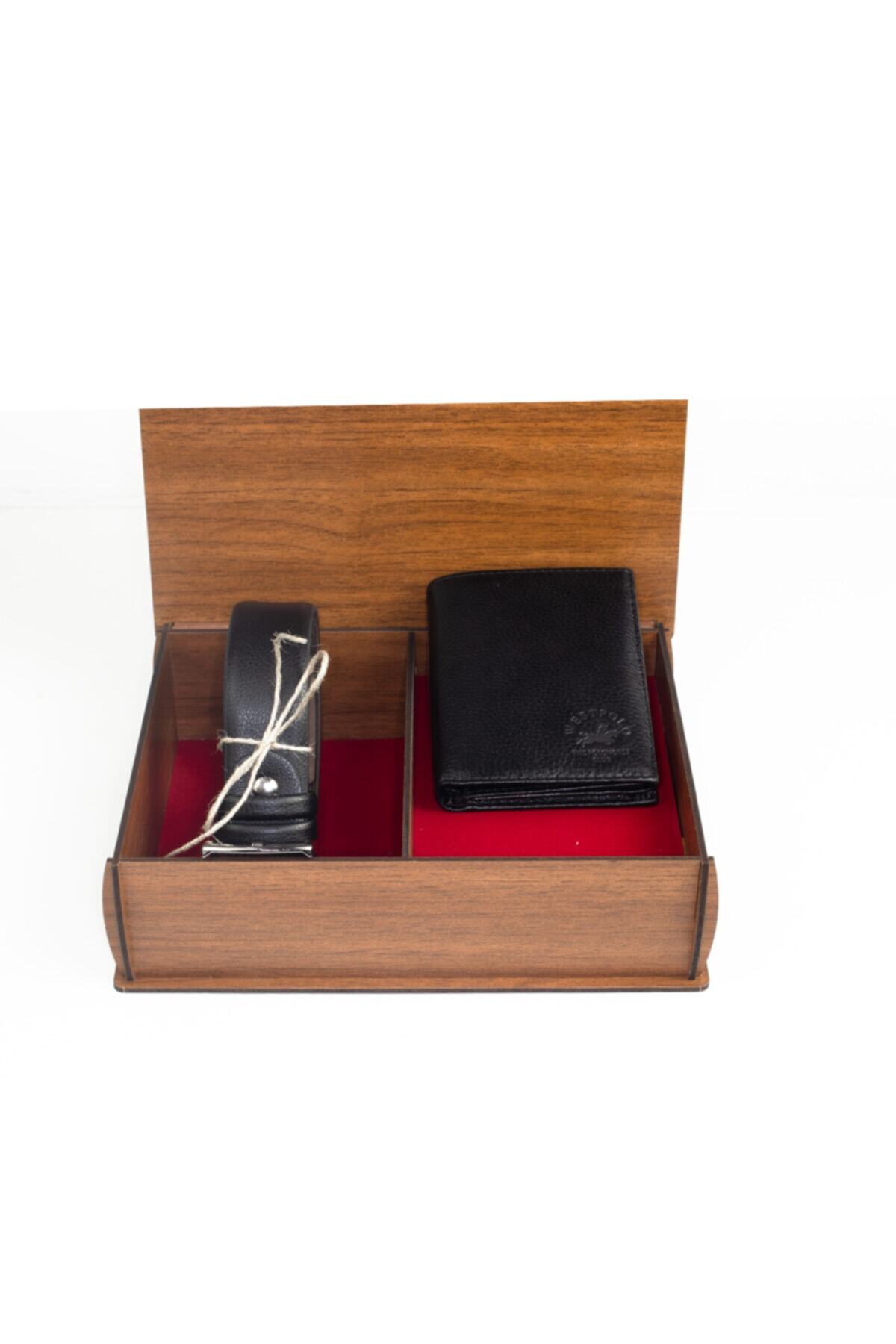 کمربند مردانه مشکی Westpolo | west2 اورجینال - تصویر 2