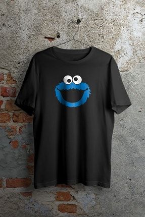 Cookie Monster Siyah Unisex Tshirt APEXMODA100168
