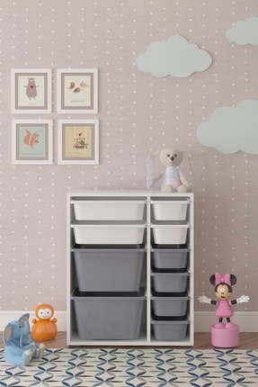 Pratico Beyaz Cok Amacli Oyuncak Dolabi 2d2k6u Trendyol