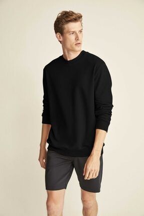Grimelange Jett Siyah Erkek Basic Bol Kesim T Shirt Trendyol