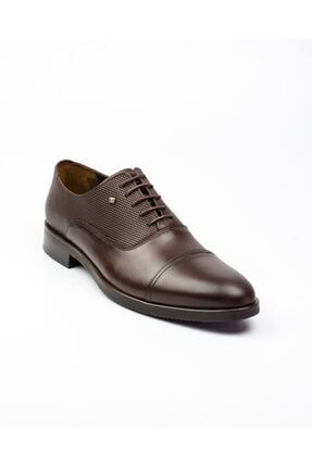 10007 Kahverengi Deri Klasik Erkek Ayakkabı Kahverengi-40 21KMRM10007K00240