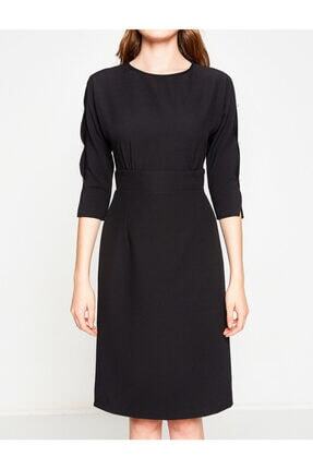 Kadin Siyah Kol Detayli Elbise