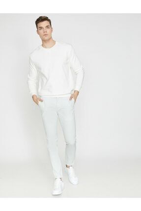 Erkek Beyaz Normal Bel Pantolon 8KAM41910LW