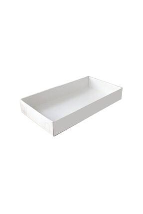 Asetat Kapaklı Karton Kutu 20x10x3 (25 Adet) Beyaz TE6508