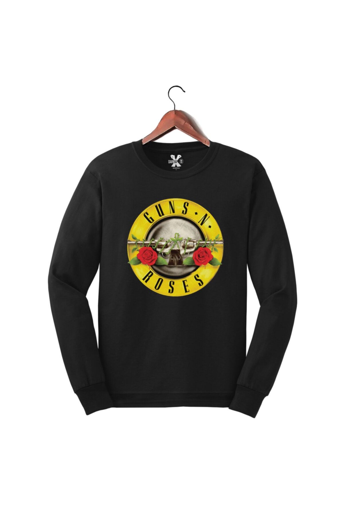 Darkia Guns N Roses Printed Long Sleeve Sweat Sweatshirt Trendyol