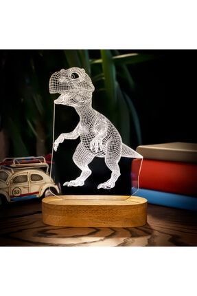Dinozor Tasarımlı 3d Led Gece Lambası Masa Lambası 108611