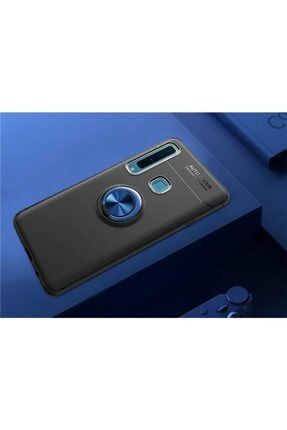 Samsung Galaxy A9 2018 Yüzüklü Standlı Siyah/mavi Arka Kapak Kılıf Pickcase-ravel-43