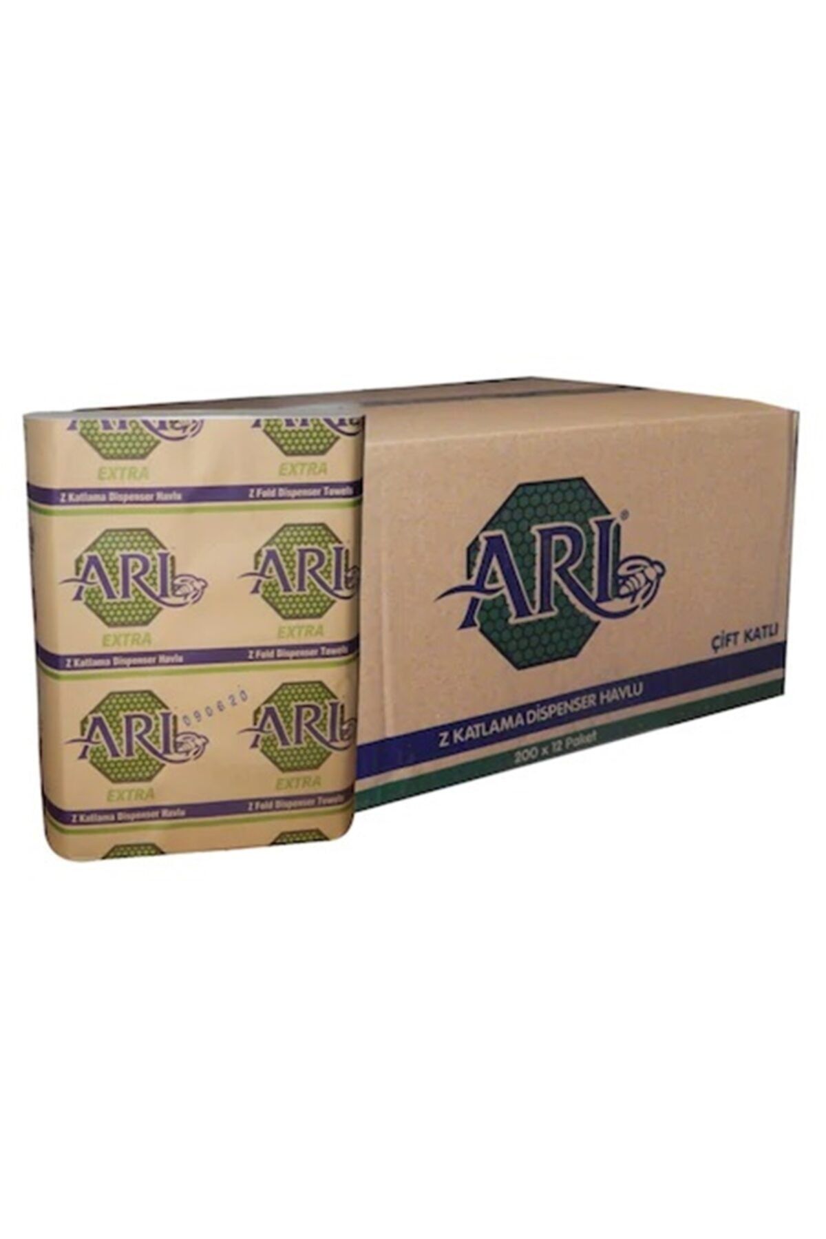 Çobanoğlu Arı Z Katlama Dispenser Havlu 200'lü 24 Paket 21 x 21 cm