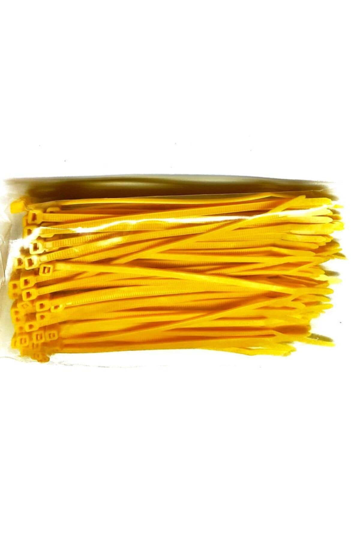 Yellow Cable Tie Velcro Clip Plastic Clamp 100 Pieces  3.6x150