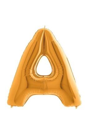100cm A Harfi Folyo Balon Gold Altın Rengi 40 Inc Helyum Gazına Uygun JMC220