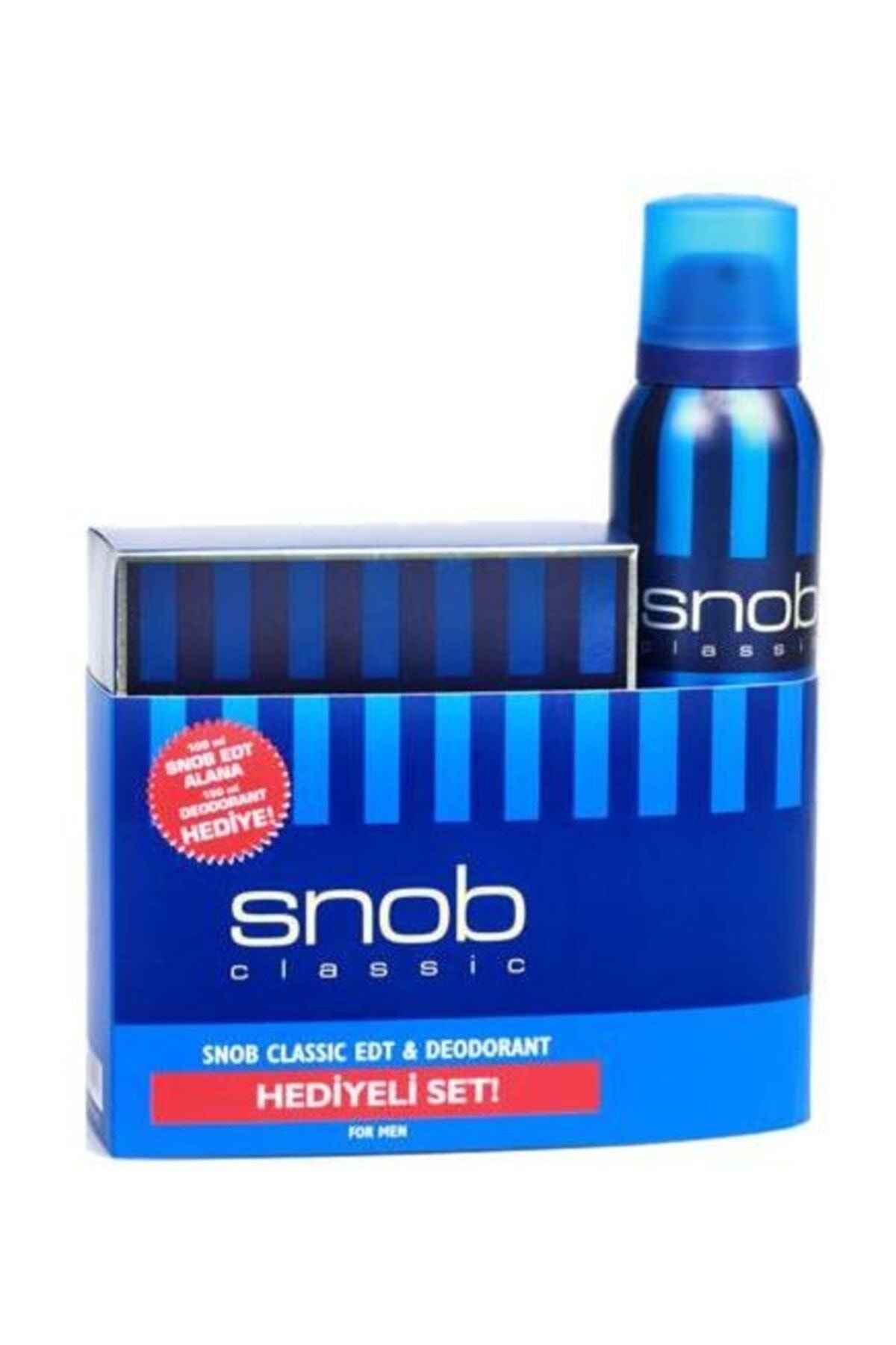Snob EQ EDT 100ml + 150ml Deodorant - Erkek Parfüm Set # 