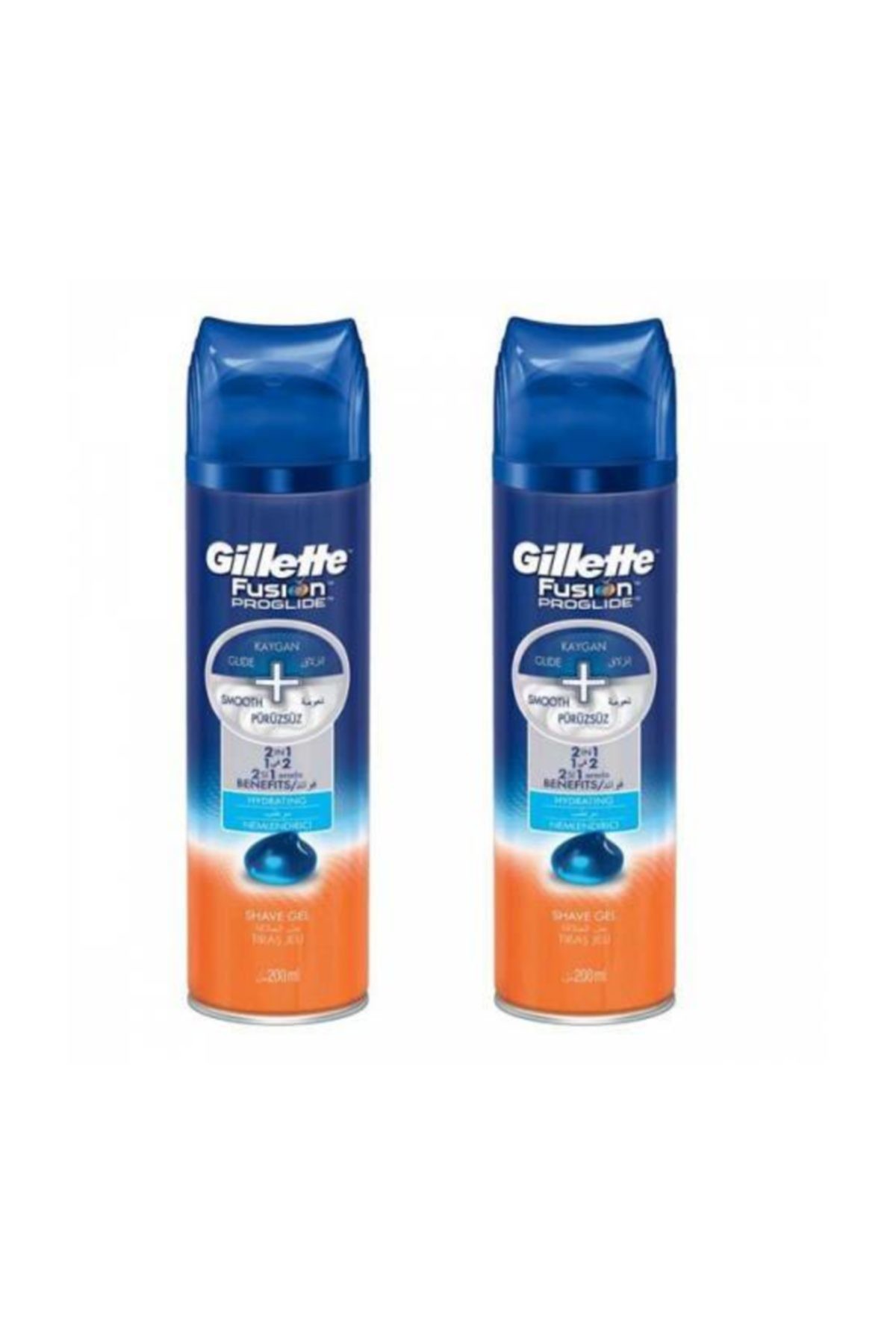 Gillette Tıraş Jeli Fusion Proglide Nemlendirici 200 ml x 2 Adet