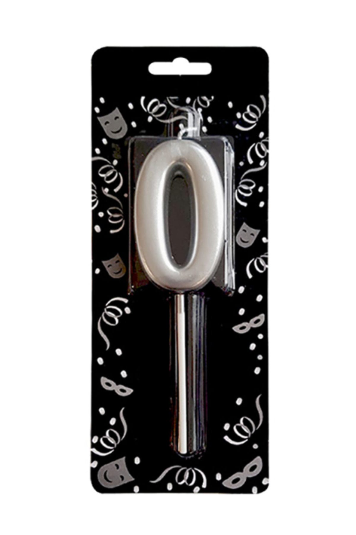 Genel Markalar 7 Cm Büyük Rakam Mum Gümüş 0