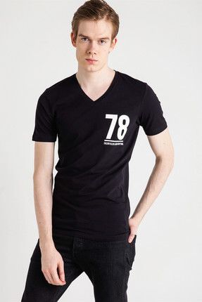 Erkek Siyah T-shirt PRE18YJ30J306443-CK099