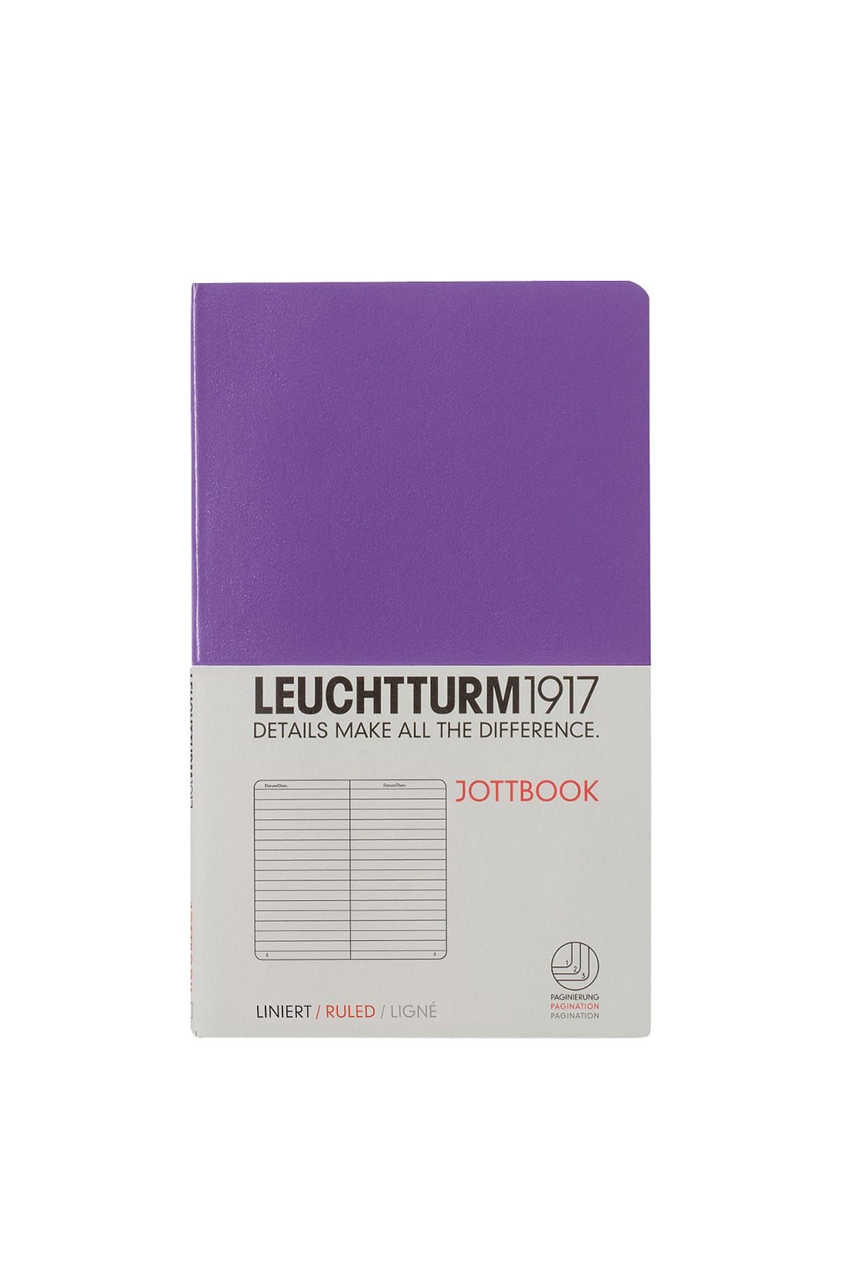 Leuchtturm1917-Jottbook Pocket Size, Striped, Purple Cover 1