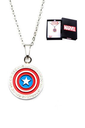 Marvel Captain America Taşlı Kolye 642415294973