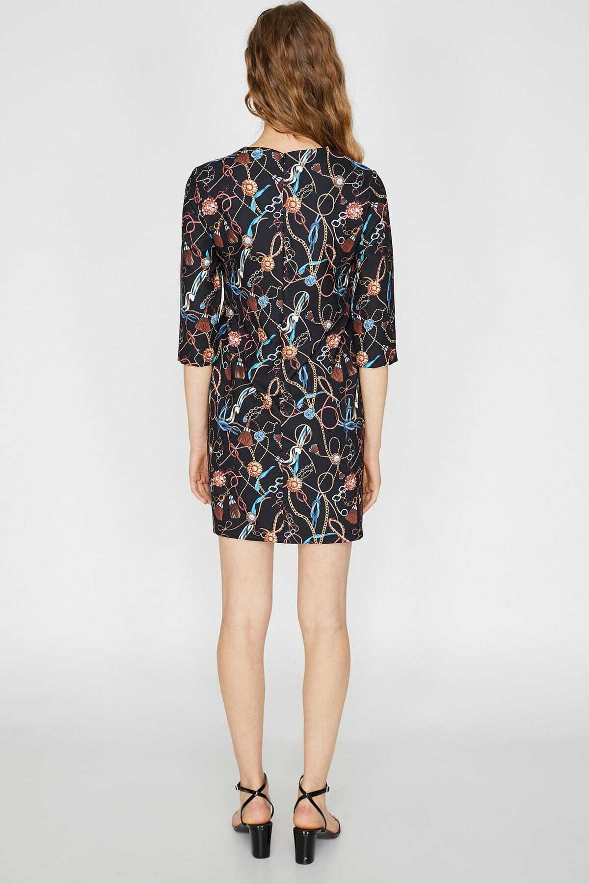 Koton-Rochie de damă neagră cu model 9YAF80791FW 10