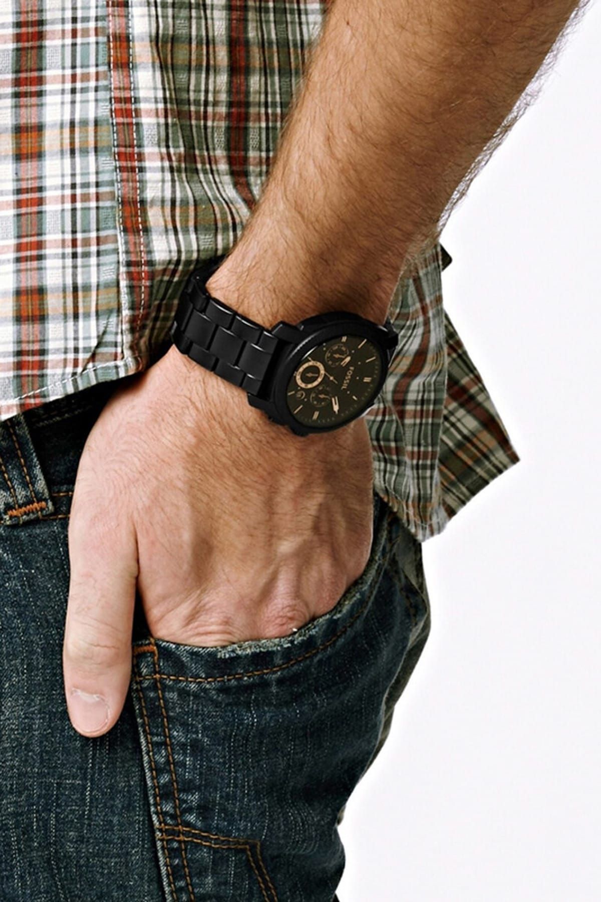 Fossil Watch White Black Trendyol