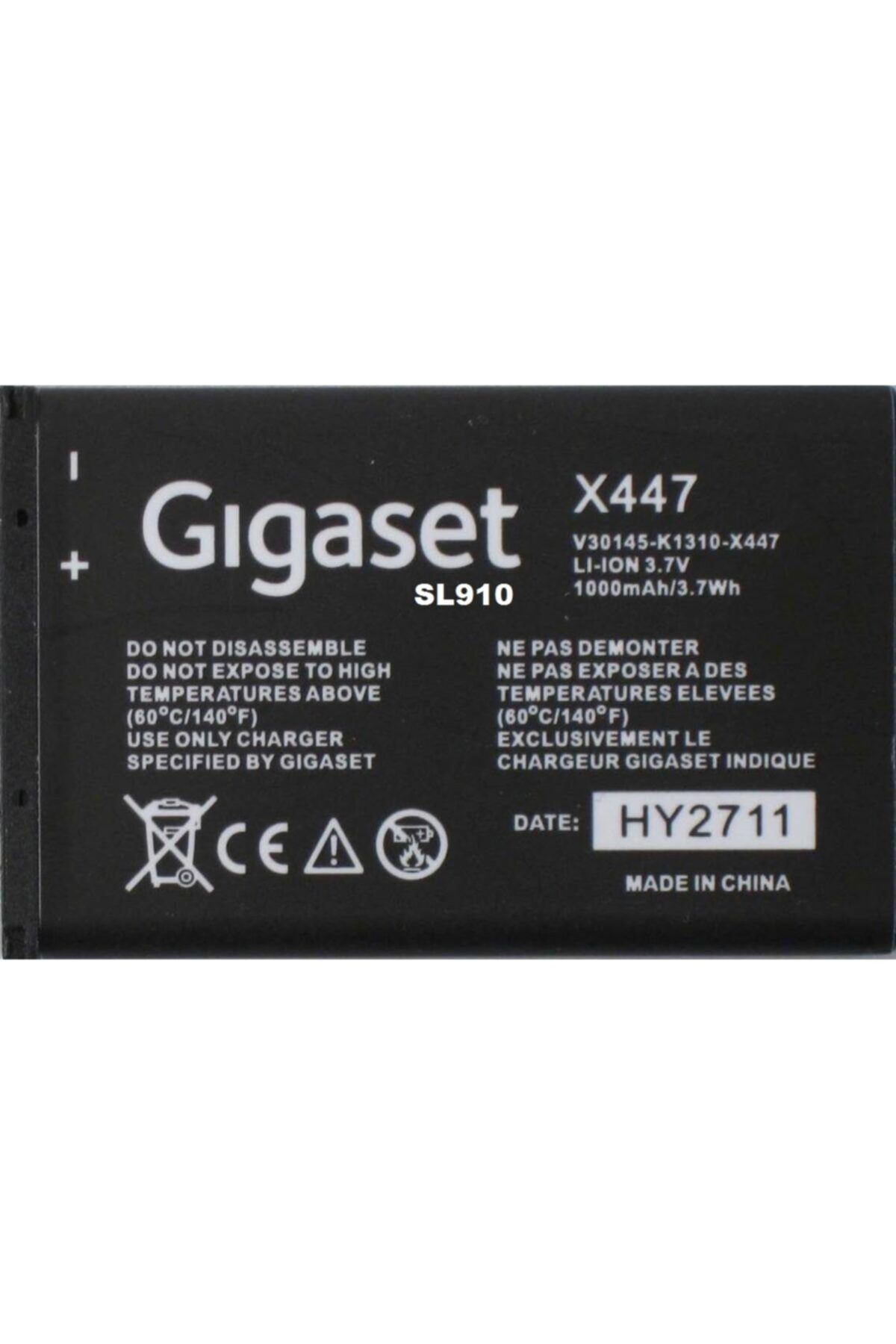 Gigaset V30145-K1310-X447 - Batterie Gigaset de remplacement pour SL910 -  digitec