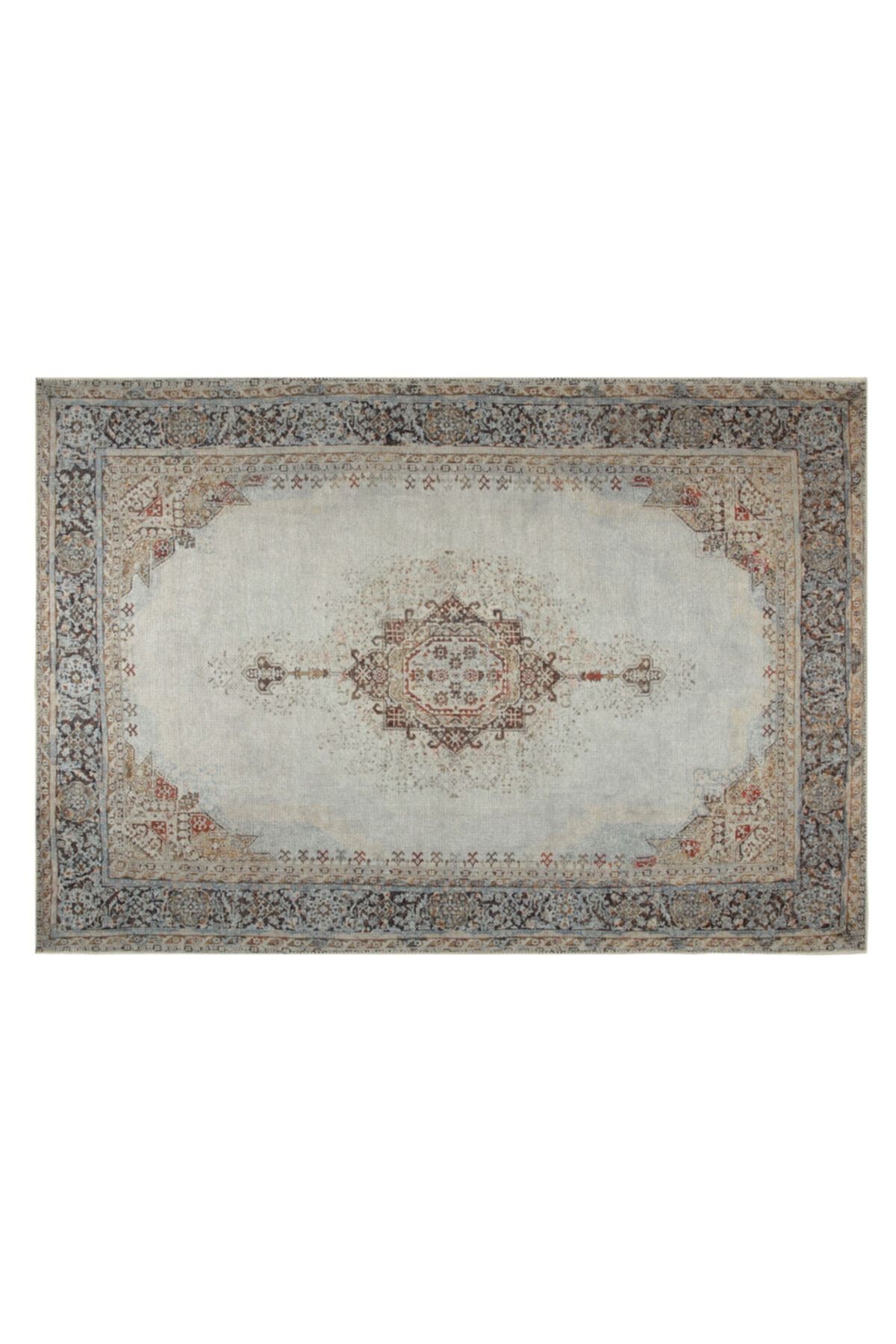 Madame Coco Mandel Dijital Baskılı Halı - Bej - 120x180 Cm