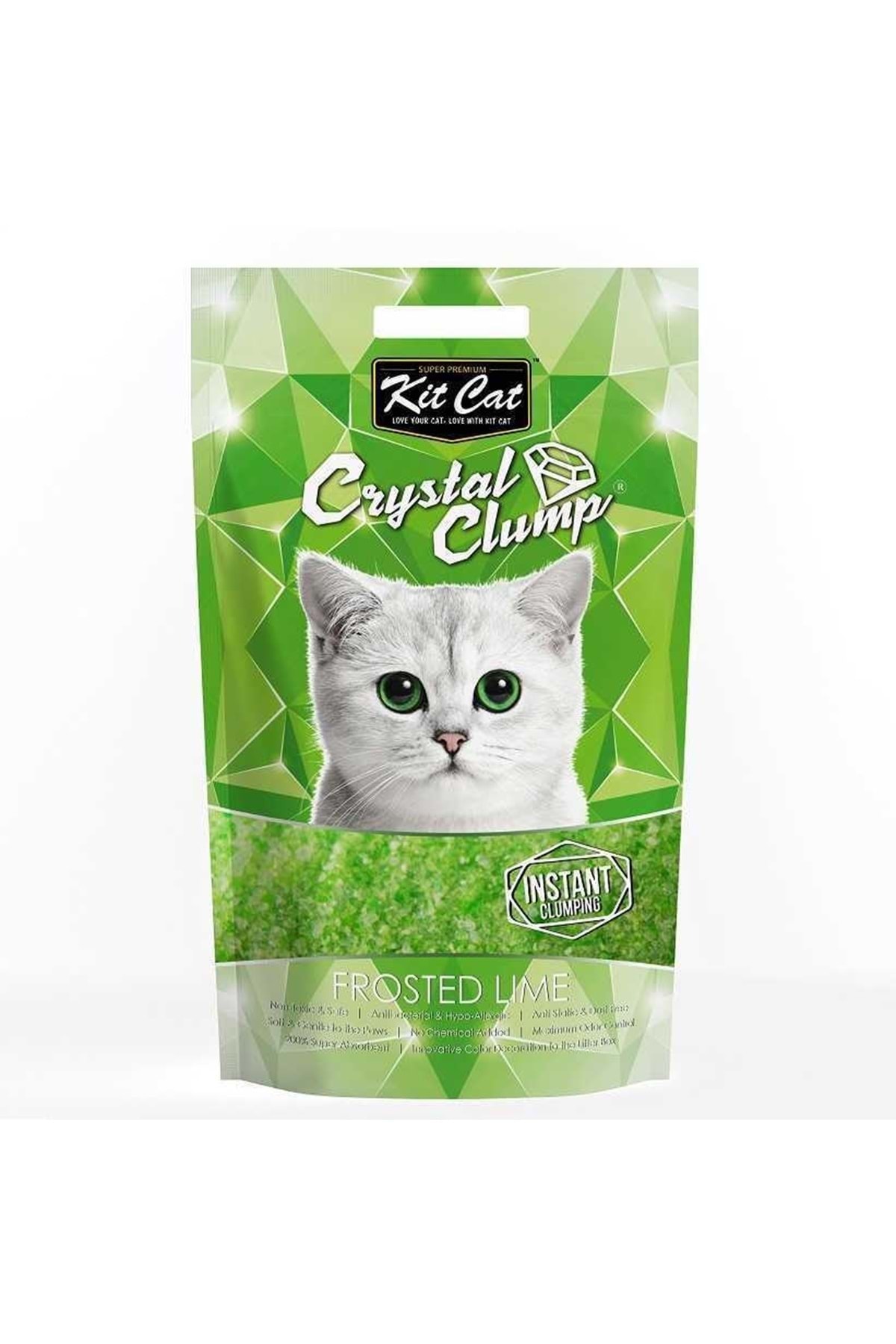 Kit Cat Misket Limon Topaklanan Silica Kedi Kumu 4l