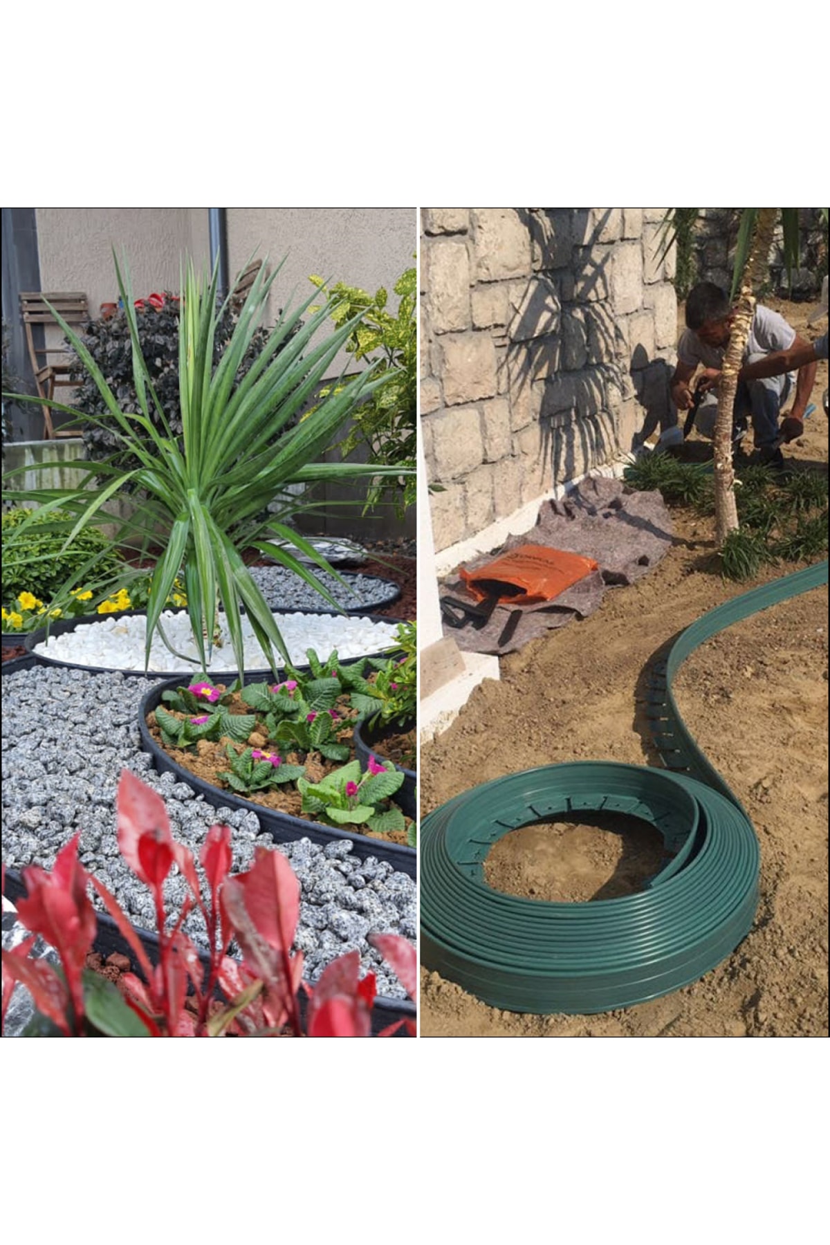 Çim Sınırlayıcı Esnek 25 Metre Siyah 6