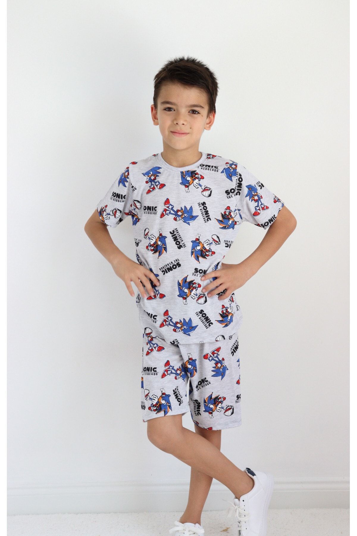 Harika KIDS-Boy's Dinosaur Pattern Capri Basic Suit 3