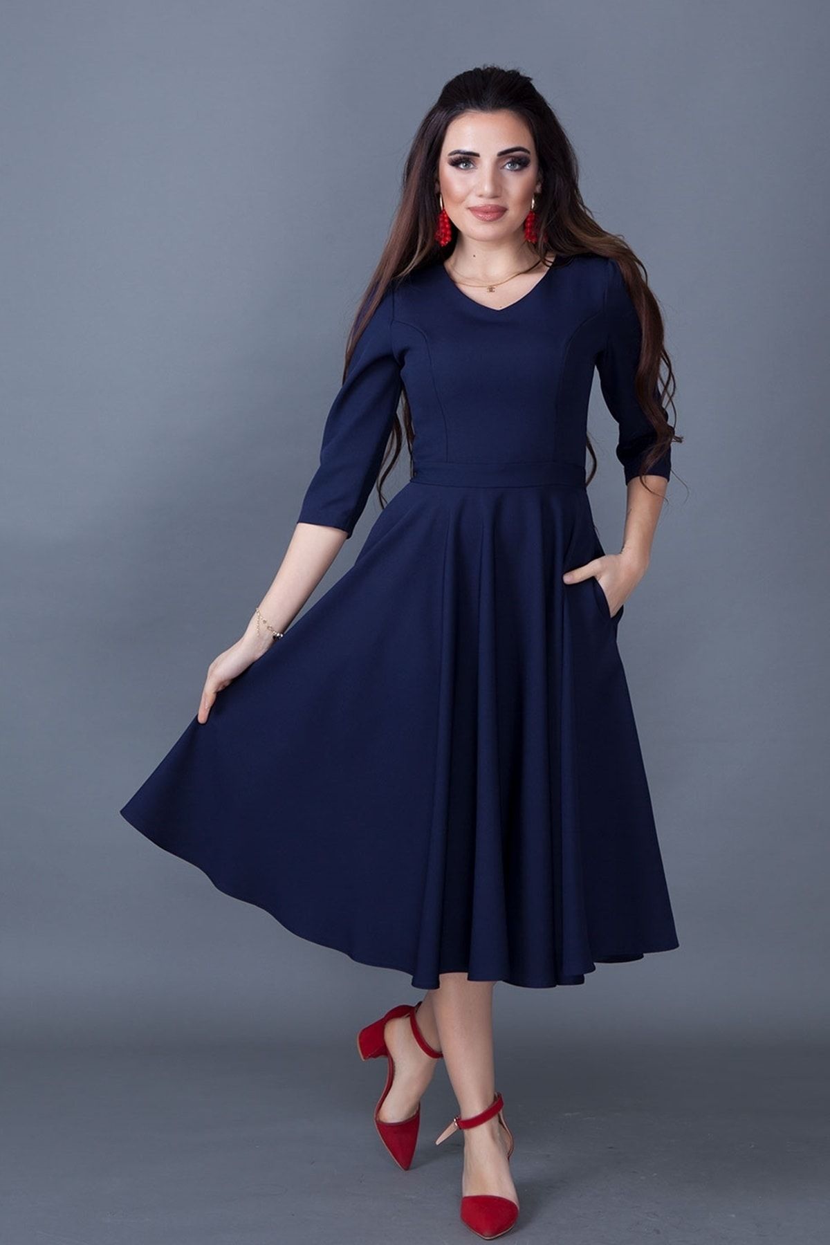 Dark blue hotsell one piece dress