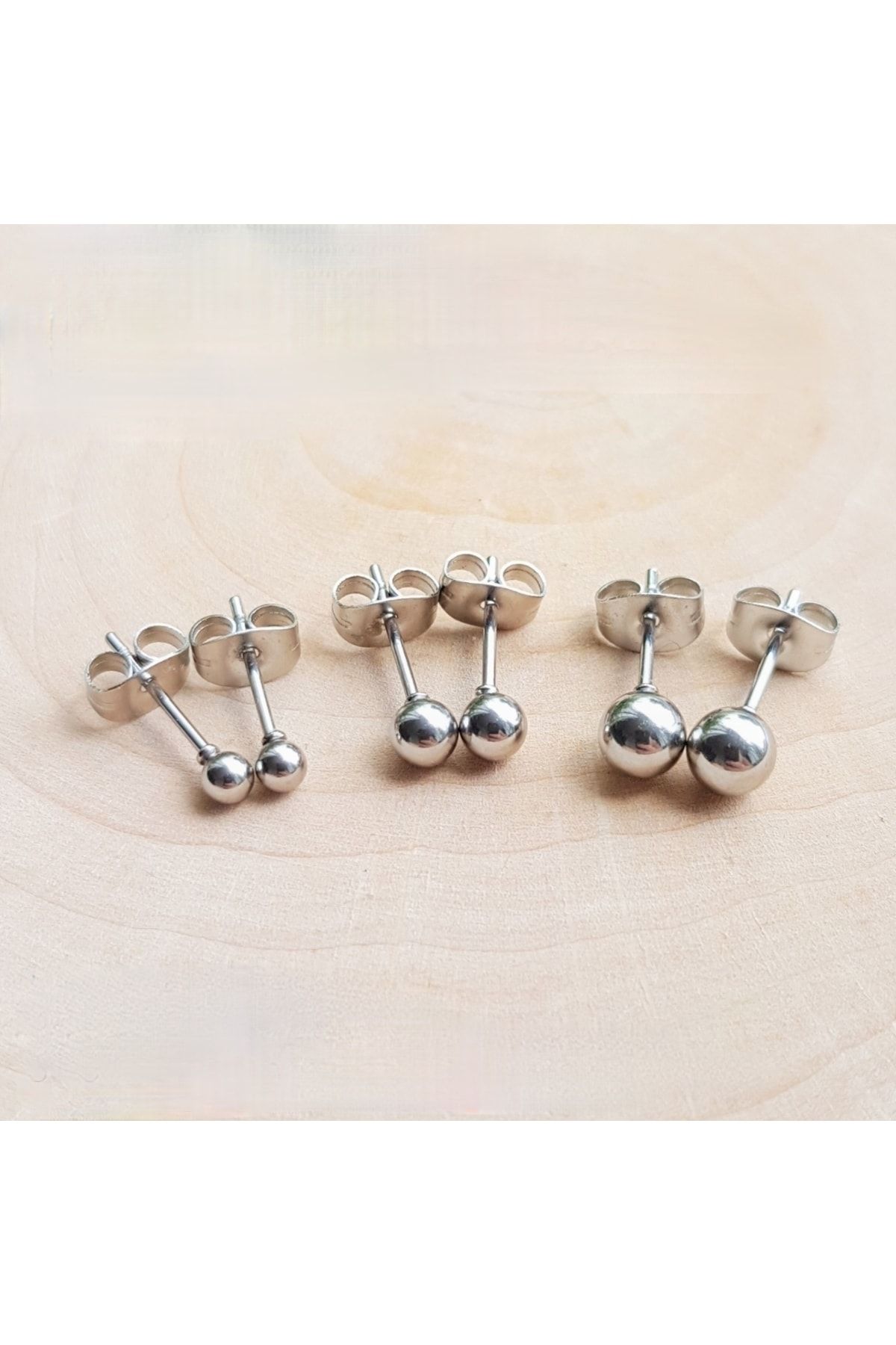 Metal hot sale ball earrings