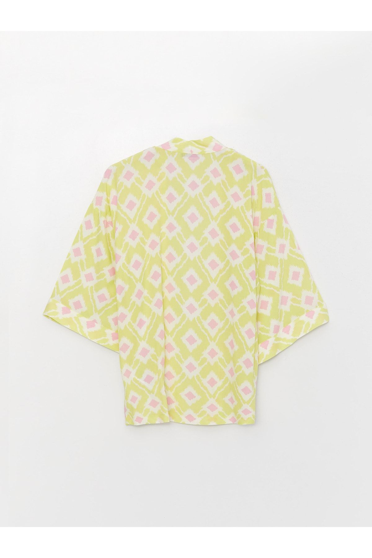 Şal Yaka Desenli Oversize Kadın Kimono