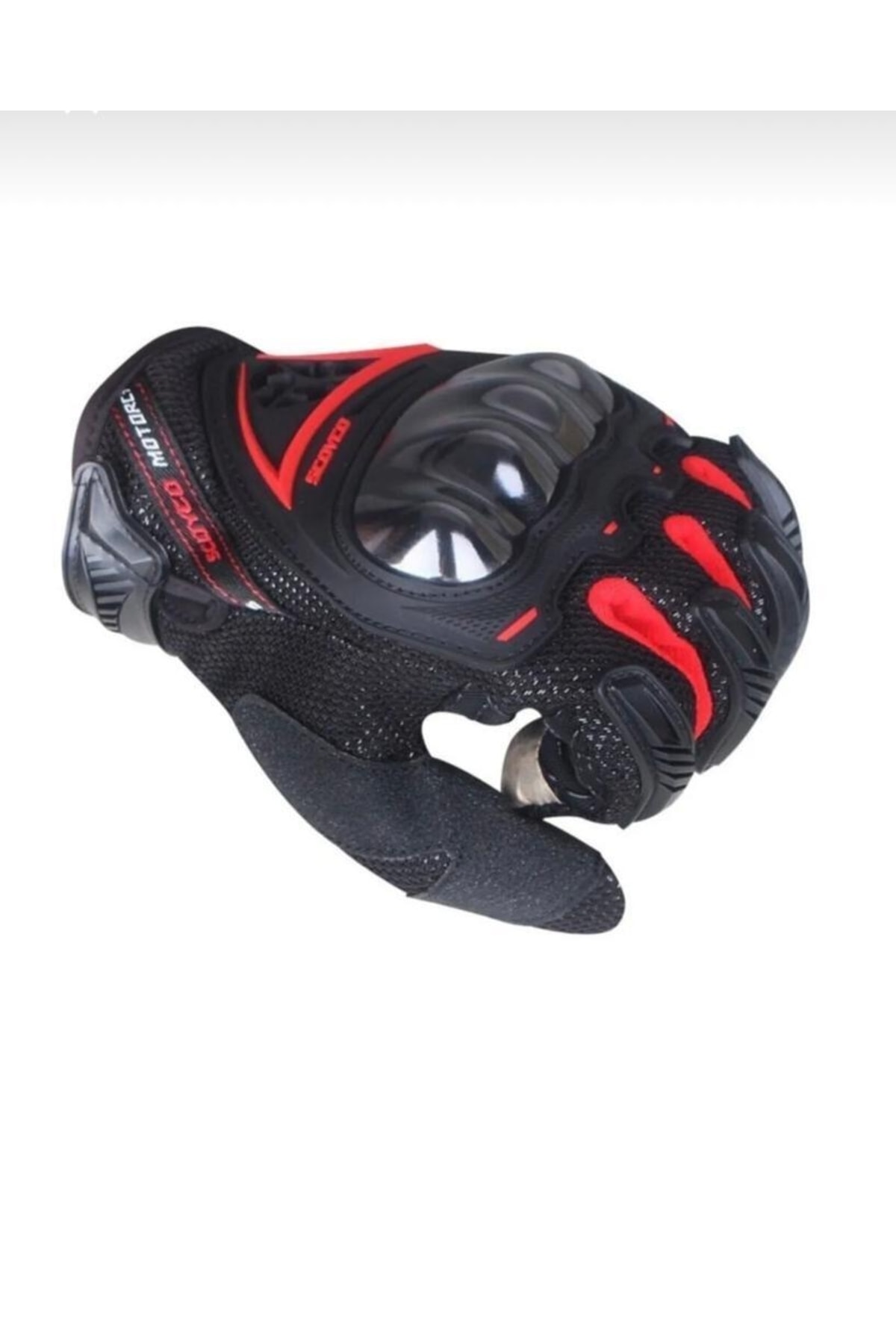 Scoyco MC44 FULL KARBON KORUMALI ELDİVEN NEON RED (S)