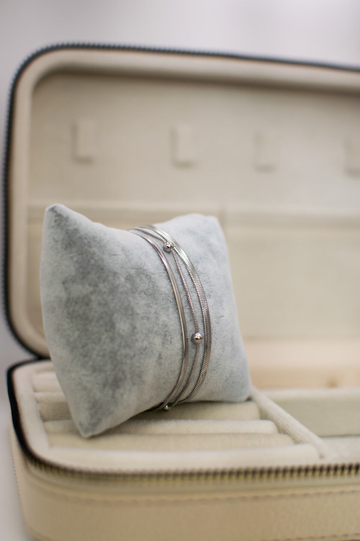 Gümüş Renk 3'lü Italyan Zincir Bileklik