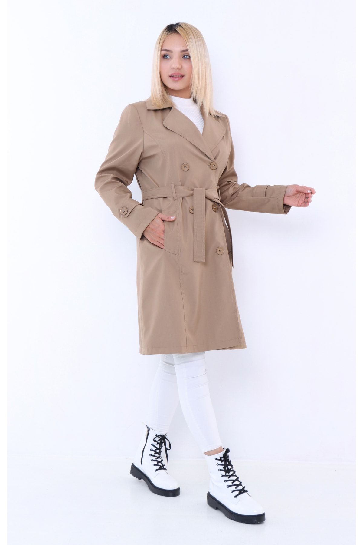Plus size lined trench coat discount