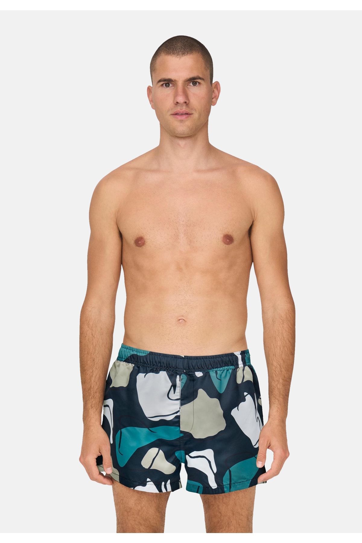 Only & Sons-Badehose TODD Bade-Shorts mit elastischem Bund und seitlichem Eingriff 4