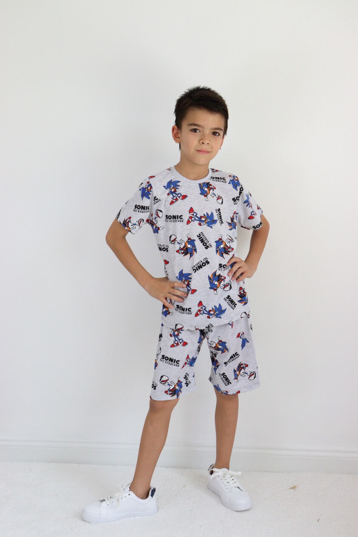 Harika KIDS-Boy's Dinosaur Pattern Capri Basic Suit 6