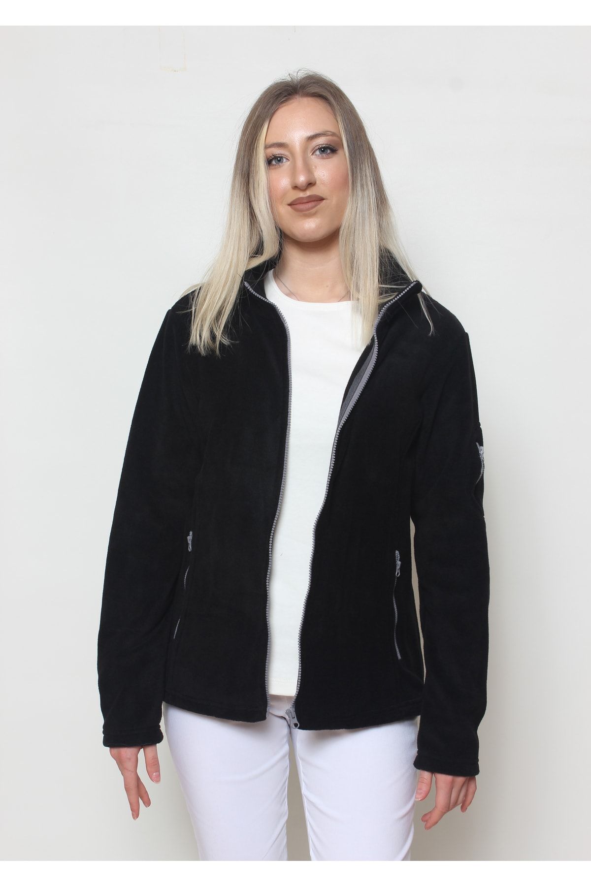 Cottoncool Women s Black Fleece Cardigan