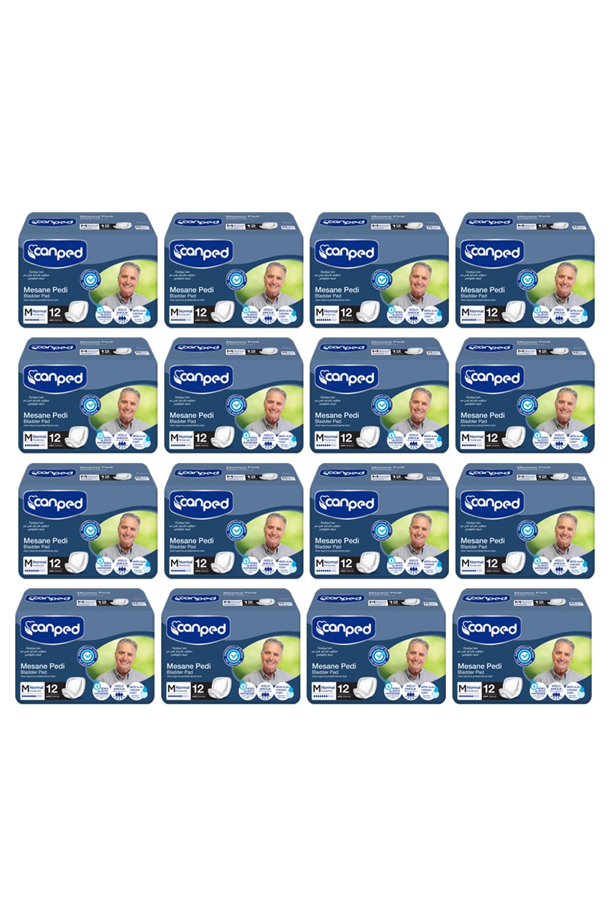 Canped Mesane Pedi Klasik 12' Li M-orta Erkek 16 Paket