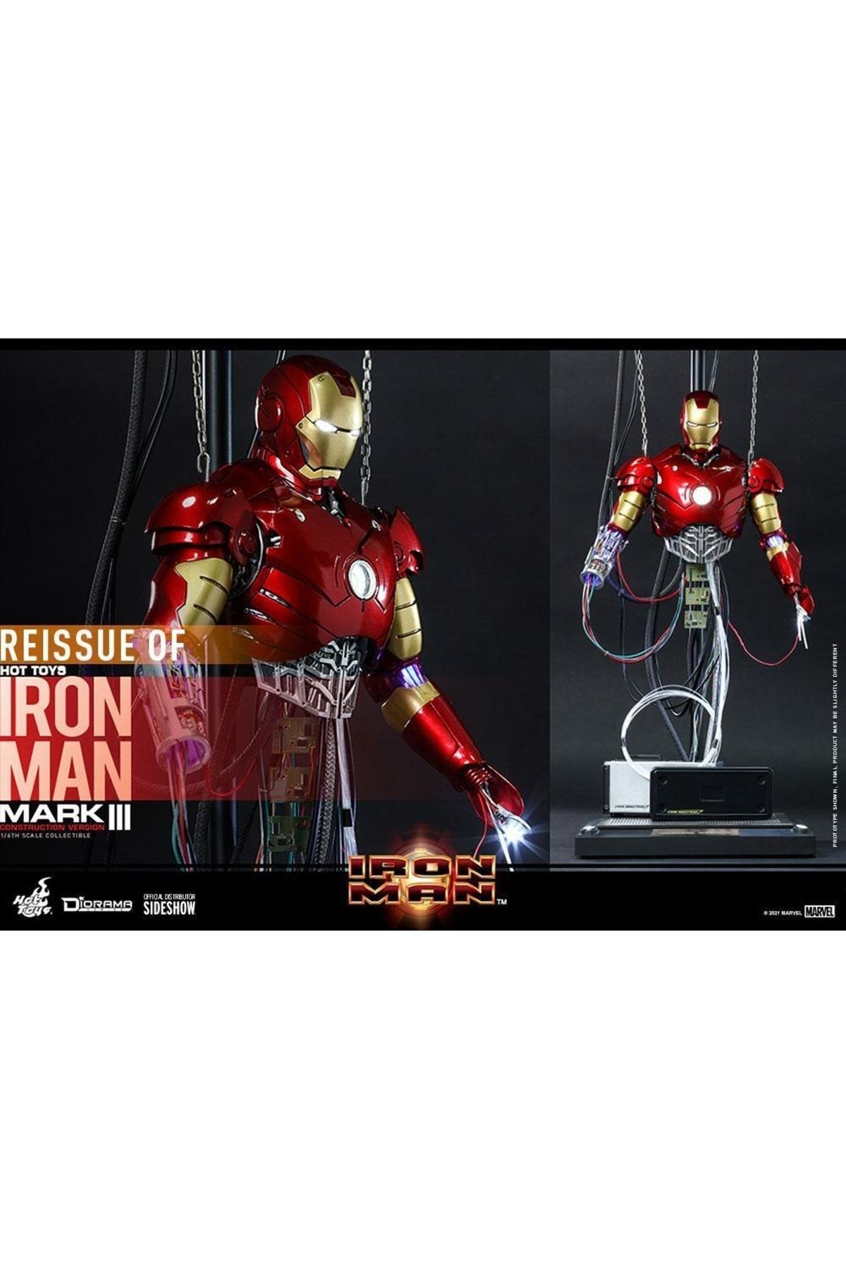 Hot Toys Iron Man Mark I construction Version Sixth Scale Figure
