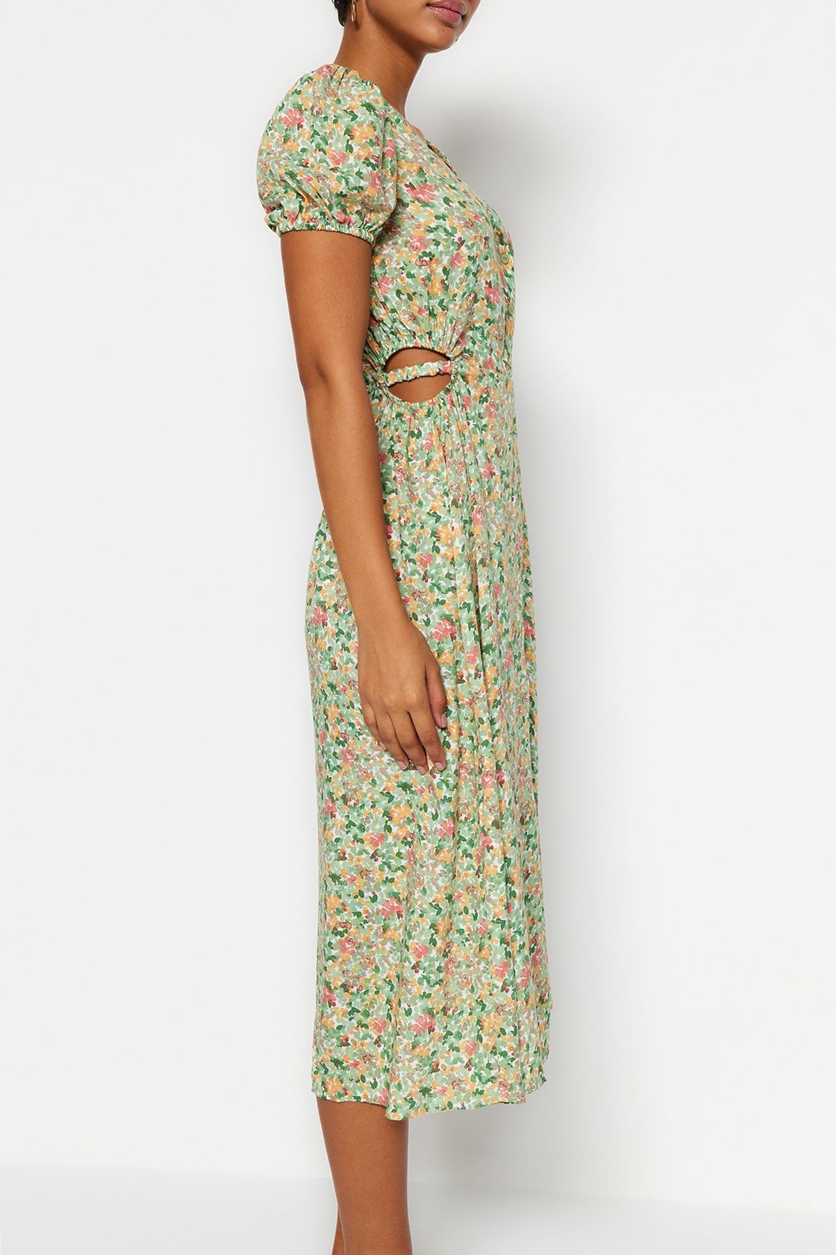 Trendyol Collection Kleid Gelb Blusenkleid
