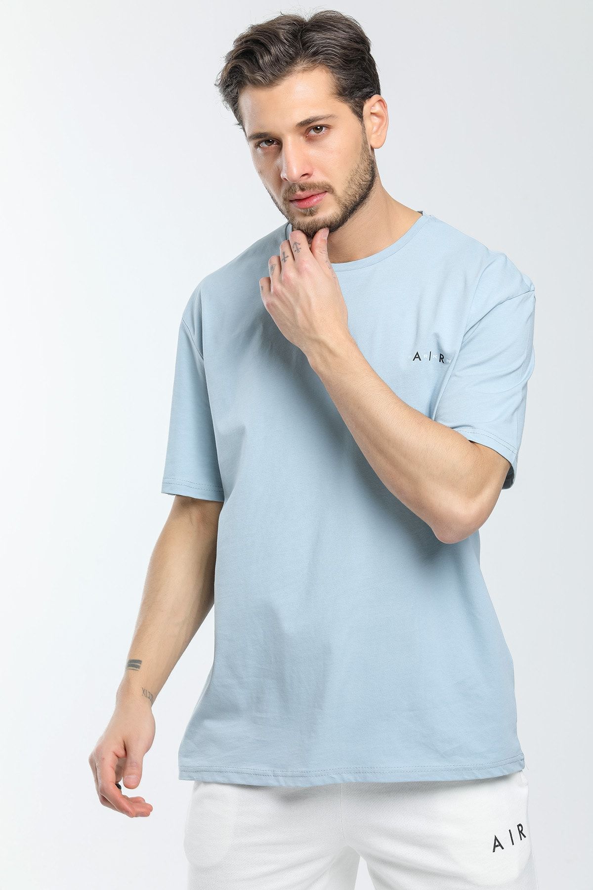 Superlife T-Shirt Blau Regular Fit Fast ausverkauft