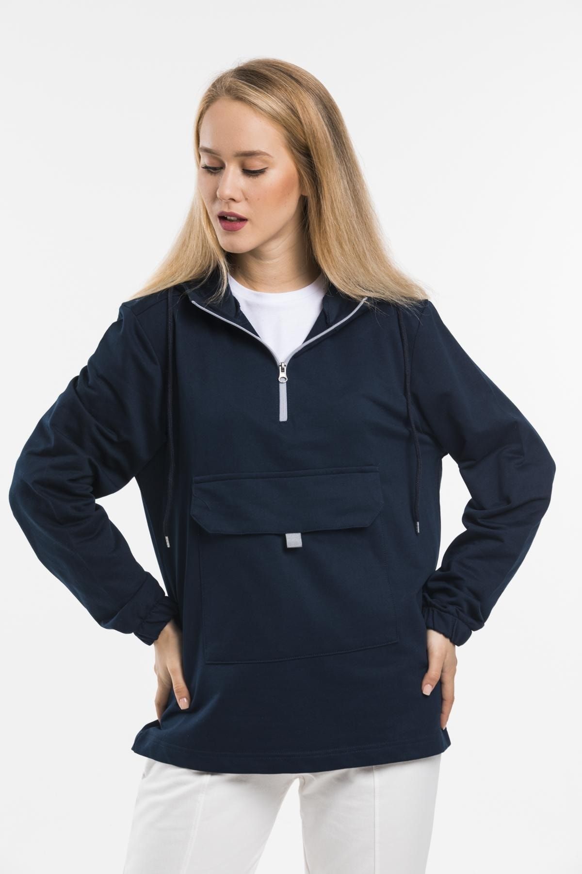 Superlife Sweatshirt Dunkelblau Relaxed Fit Fast ausverkauft