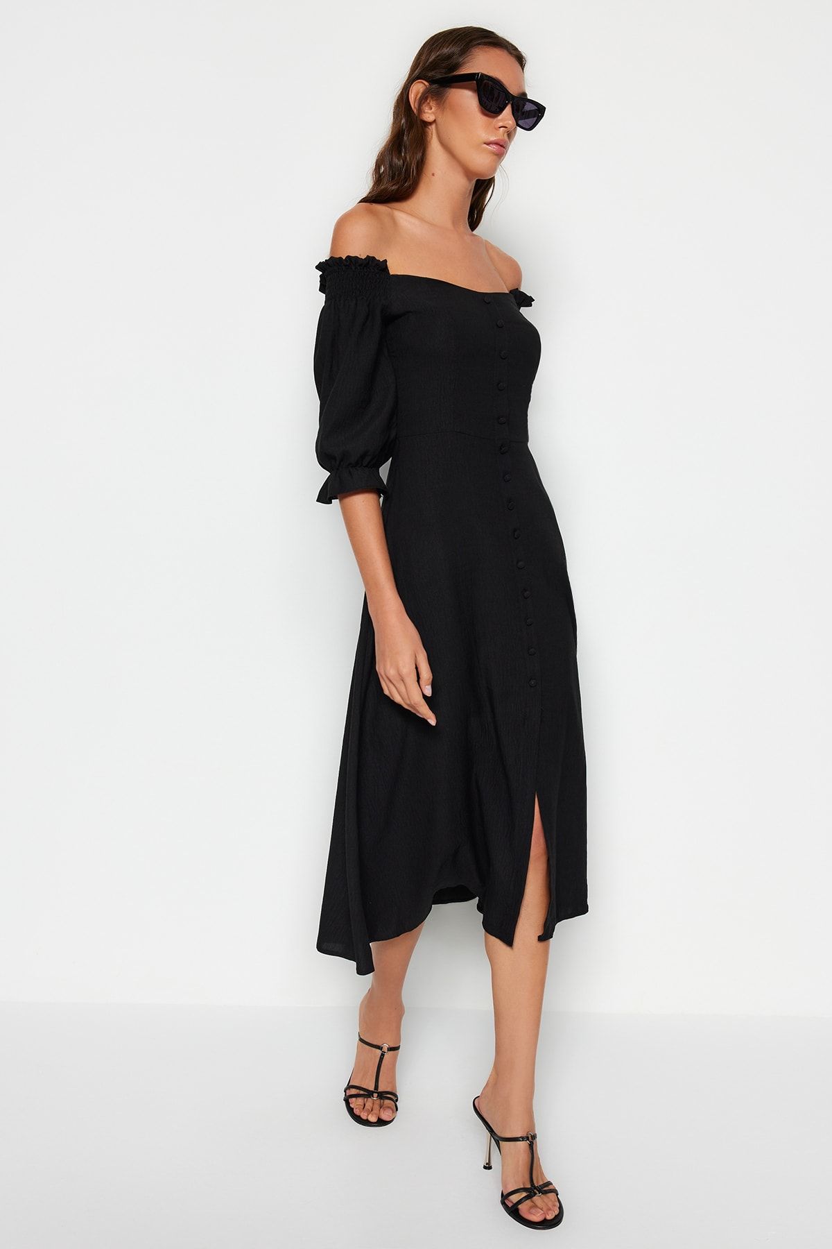 Trendyol Collection Kleid Schwarz Skater AR7151