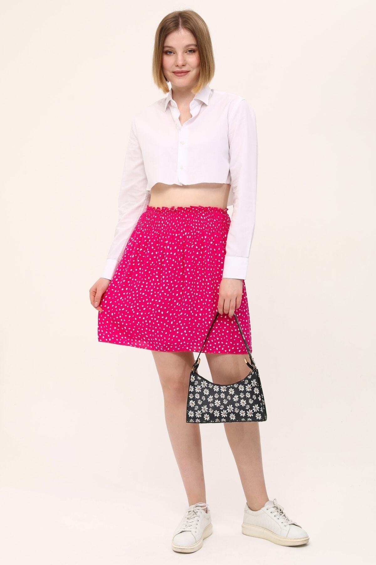 LİNDALİNA TEKSTİL  Viskon Kumaş Kısa Yazlık Etek - Görsel 2