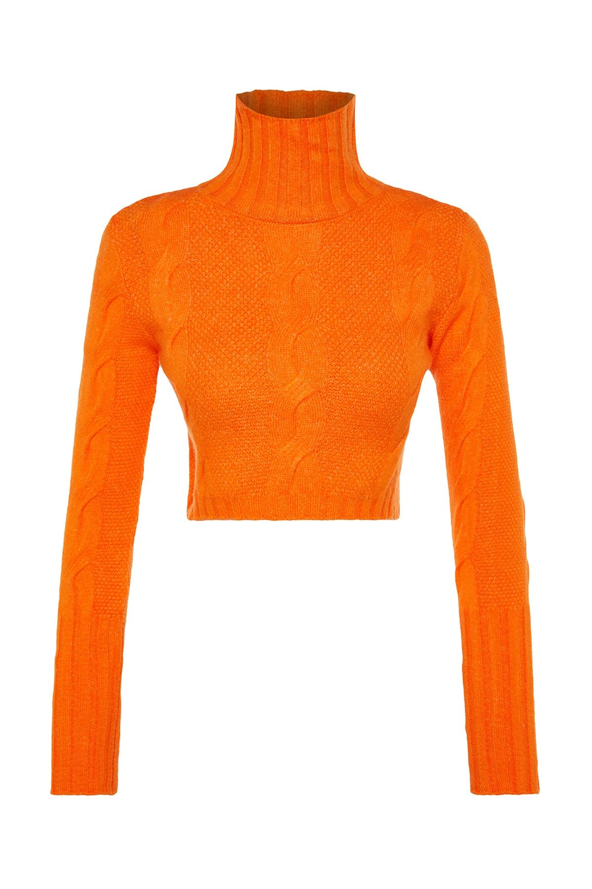 Orange cropped deals turtleneck