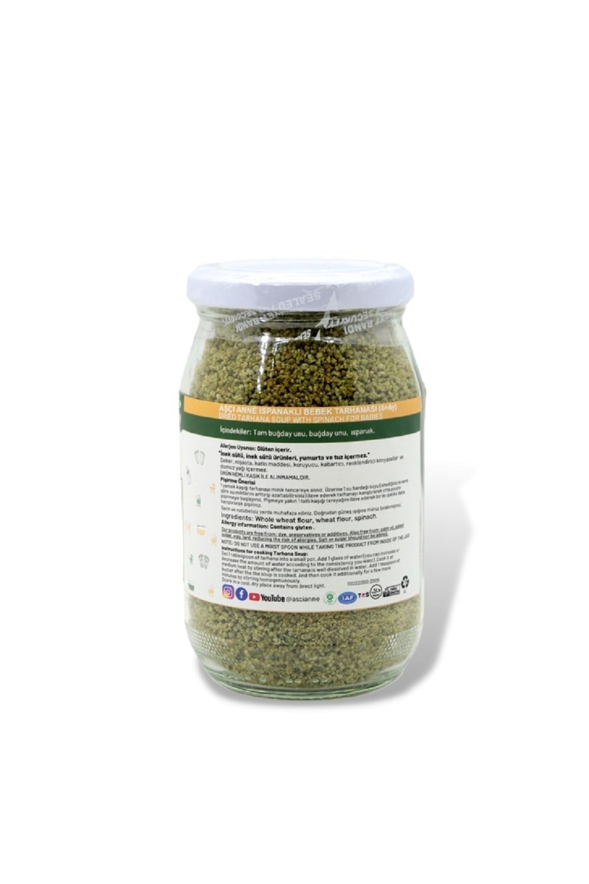 AşçıAnne Aşçı Anne Ispanaklı Bebek Tarhanası (kavanoz) (6+ Ay) - 300 G fotoğrafı 2 (önizleme)