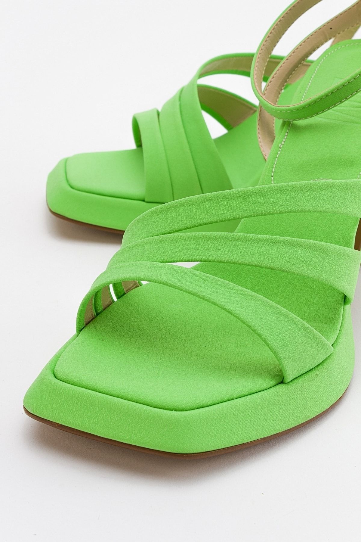 LuviShoes-Dámské vysoké podpatky Flores Pistachio Green 3