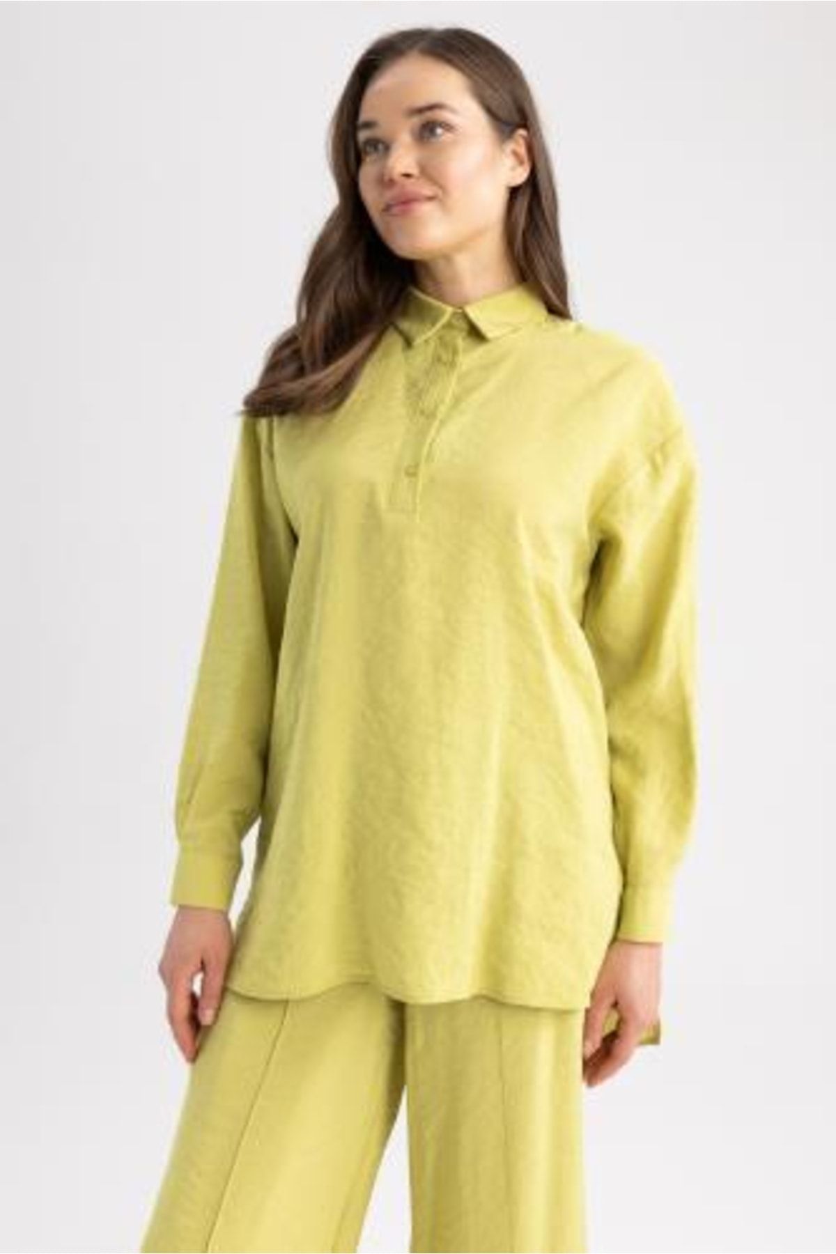 Oversize Fit Modal Uzun Kollu Tunik - 3