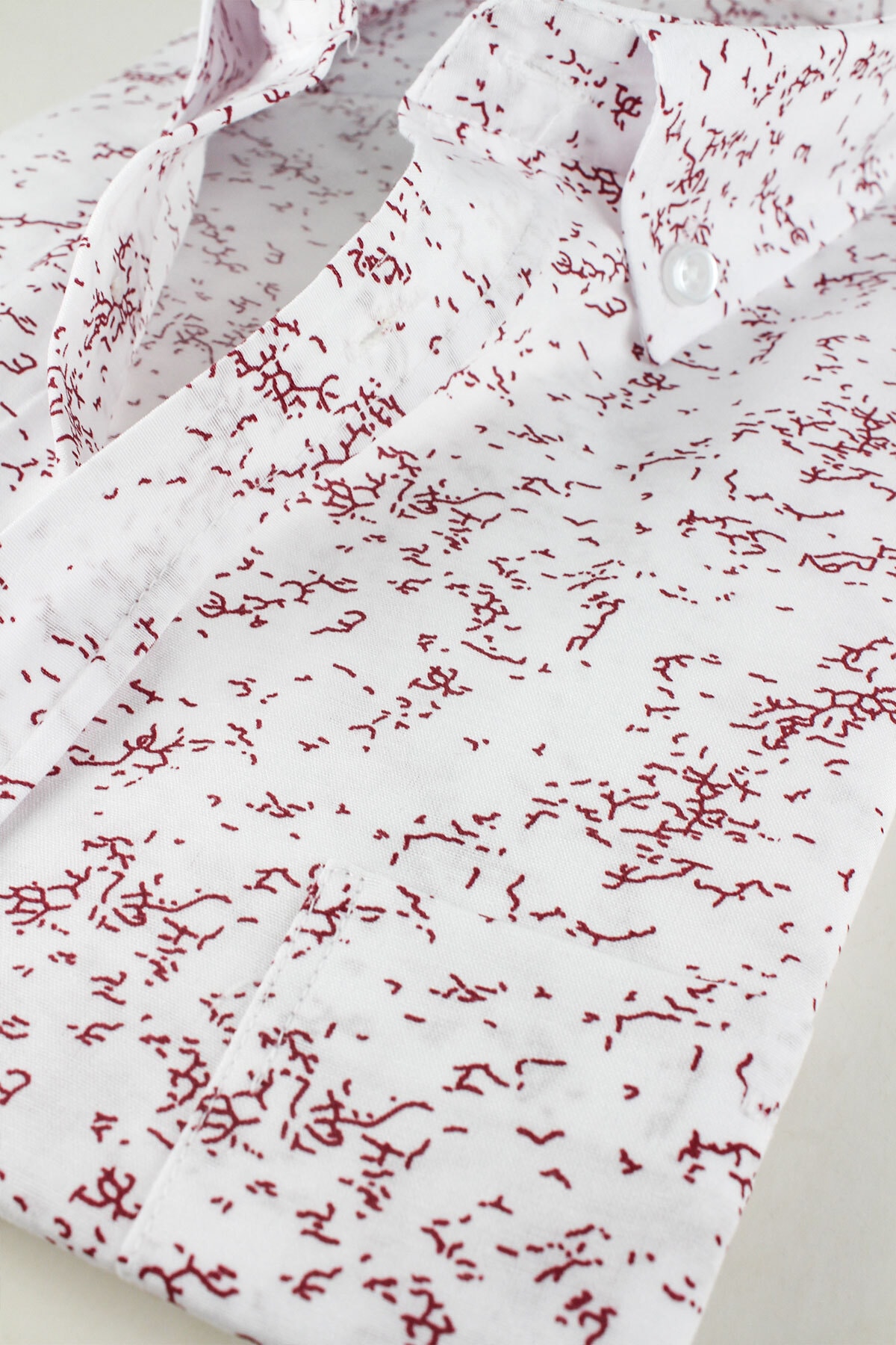 پیراهن مردانه بورگوندی Varetta | Cotton Shirt 02 اورجینال - تصویر 4